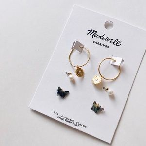 Madewell Mix-and-Match Charm Hoop Earrings